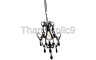 Su1693-1 Whse Of Tiffany Black Painted Nitasha Crystal Chandelier