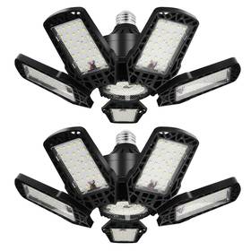 Jd-202103 Sumkea Led Garage Lights 200w 2 Pack 20000lm Shop Light With Adjustable Panel 60006