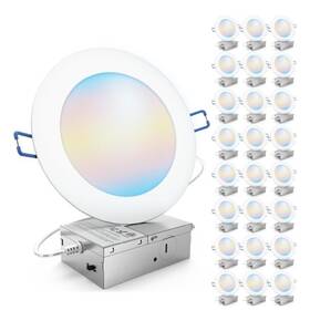 Sunco 810047882695 24 Pack 6 Inch Ultra Thin Led Recessed Ceiling Lights Slim 6000k Daylight