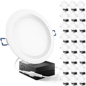 Sunco 810047883470 24 Pack 6 Inch Led Recessed Light Ceiling Canless Lights Baf