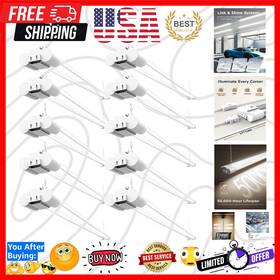 Sunco 810047889328 10 Pack Led Shop Lights For Workshop 4ft Linkable Garage Lighting 450