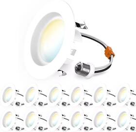 Bfdr4-11w-27k Sunco Dl 5k-12pk 4 Inch Recessed Lighting 2700-5000k 11w Led Retrofit Baffle Downlight 12 Pack