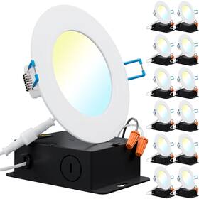 Sl4-10w-27k Sunco Dl 5k-12pk 12 Pack 4 Inch Ultra Thin Led Recessed Ceiling Lights Slim Selectable