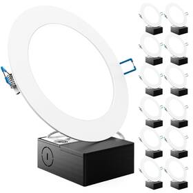 Sunco Dl Sl6-14w-6k-12pk 12 Pack Recessed Lighting 6 Inch Led Canless Ceiling Lights Slim With