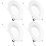 Sunco Lighting 5/6 Inch Led Can Lights Retrofit Recessed Baffle