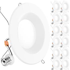 Sunco Lighting 726630037338 12 Pack Retrofit Led Recessed 6 Inch Downlight Can Lights For
