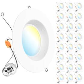 Sunco Lighting 810047884361 24 Pack 5/6 Inch Led Can Lights Retrofit Recessed Selectable 2