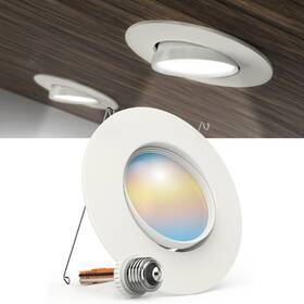 Sunco Lighting 810047884460 Led Can Lights Eyeball Retrofit Gimbal 5/6 Inch Recessed 12w 60