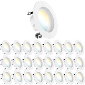 5cct Sunco Lighting 810047886099 24 Pack Led Recessed 4 Inch 3000k/4000k/5000k/6000k/6500k Selecta