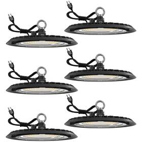 Sunco Lighting 810047886129 6 Pack Ufo Led High Bay Light Plug And Play For Warehouse 5000