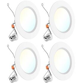 1700 Sunco Lighting 840360612082 4 Pack Led Recessed 6 Inch High Brightness Lm Selectable Cct 270