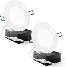 Sunco Lighting Dl Sl4-10w-5k-2pk 4 Inch Ultra Thin Led Recessed Ceiling Lights Slim 5000k Daylight Dimmab