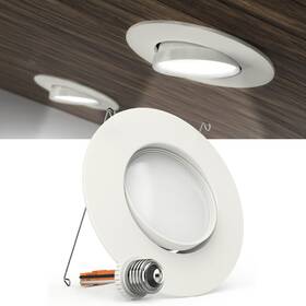 Sc12w63ka Sunco Lighting Led Can Lights Eyeball Retrofit Gimbal 5/6 Inch Recessed Light Fixture Home O