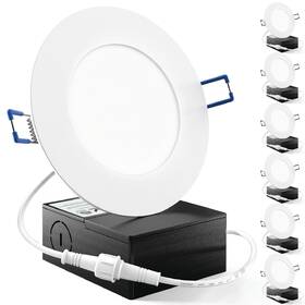 Sc4slim6pk3k Sunco Lighting 6pack 4inch Ultra Thin Led Recessed Ceiling Lights Slim 3000k Warm White Dimmabl
