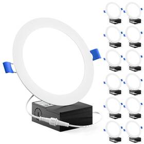 Sc6slim12pk3k Sunco Lighting 12pack 6 Inch Led Recessed Canless Slim 14w 3000k Dimmable Etl Junction Box