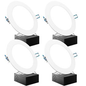 Sc6slim4pk27k Sunco Lighting 4 Pack 6 Inch Ultra Thin Led Recessed Ceiling Lights 2700k Soft White