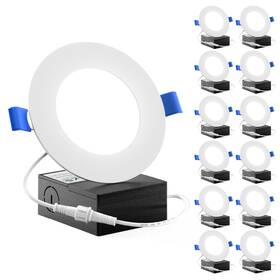 Sc4slim12pk5k Sunco 12 Pack 4 Inch Recessed Lights Slim Canless Ceiling Lighting 650 Lm