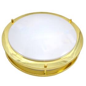45576-su Sunlite 14in Band Trim Fixture Polished Brass - 2 Energy Star 23w Bulbs