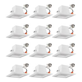 Sunlite 653703411170 Led Retrofit 4-inch Square Fixtures Medium Base Dimmable 10 Watt 65w