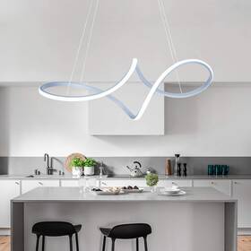 Pl19-wgdd-22 Sunmoo Contemporary Chandelie Led Pendant Light With Irregular Rings Not Dimm