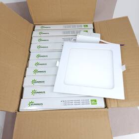 Sunnus 146440228290 10pk Led Square Recessed Downlight Slim 12w 880 Lm 170mm X 21.5mm 155mm