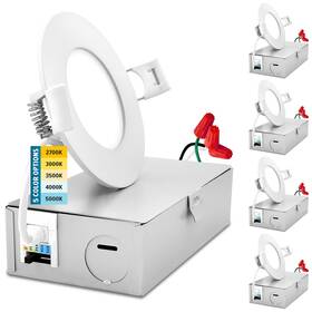 Sp34230-4 Sunperian 3 Inch Ultra-thin Led Recessed Lighting With Junction Box 5 Color Options 27
