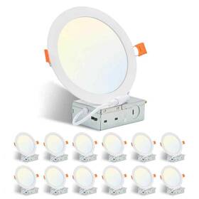 Ym-304p-rcl Sunpez 6 Inch Led Recessed Light Trim Dimmable Canless Ultra Thin 12-pack