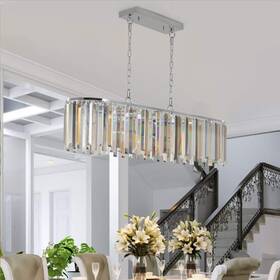 Ym-c16-173 Sunpez 39.4 Inch W 8-lights 8 X E12 Candle Crystal Chandelier Ceiling Pendant For