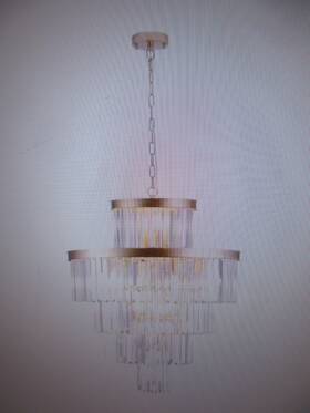 Ym-c16p-8536 Sunpez 15 Lights 5-tier Gold Modern Luxury Chandelier Hanging Pendant Light