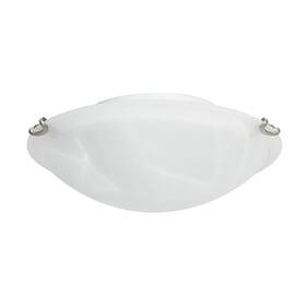 F9911-53 Sunset Lighting 098197885821 9.75 Inch 13w 1 Led Flush Mount Satin Nickel Finish With Alabaster Glass