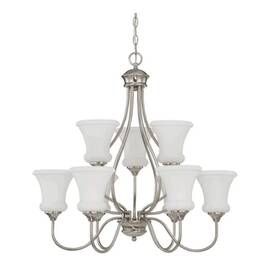 F23009-80 Sunset Lighting And Fans Valare 9-light Two-tier 60w Chandelier