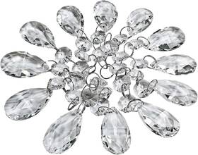 4336818381 Supla 24 Pcs Teardrop Chandelier Prisms Candle Crystal Pendants Glass