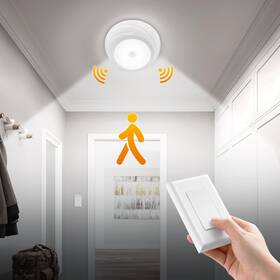 Ubcl01b Suraielec Battery Ceiling Light With Wall Switch Motion Sensor Indoor Wireless