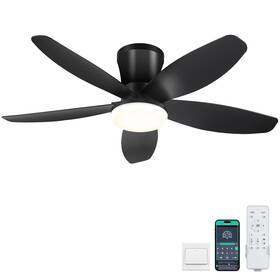 36in-6666 Surtime Ceiling Fans With Lights-36 Low Profile Fan Light And Remote/app
