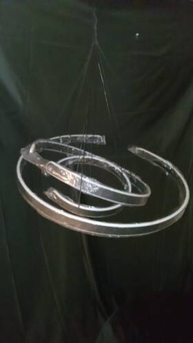 Cs-01 Susudz Modern Chandelier Led Black With 3 Rings