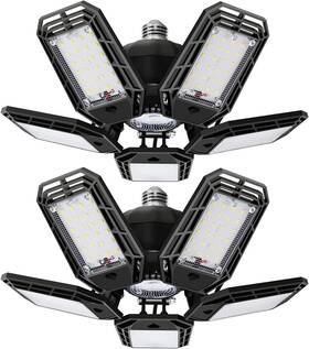 Suyncyi 445040047067 2 Pack Led Garage Light 150w Ultra Bright Shop With 5 Adjustable Panels 1