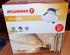 40621-0 Sylvania 4 Led 6 Inch Recessed Kit Light Indoor Outdoor 18w 3000k 5000k White Nib