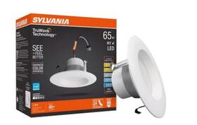 62386 Sylvania Lot Of 4 - Truwave White Led Retrofit Recessed Lighting 65 W