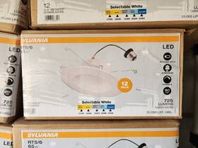 66328 Sylvania Led Rt5/6 Inch Retro Fit 3000k 625 Lumen Recessed Light White-12 Pack