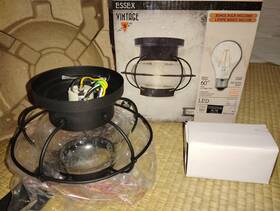 75515 Sylvania Essex Vintage Light Fixture Indoor Ceiling Missing Mounting Tools