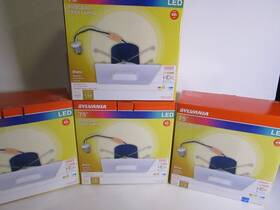 E22663 Sylvania 75w Led Square Recessed Dimmable Indoor/outdoor Light-white Box Of 4
