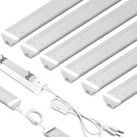 Szhlux 054114051601 6 Pack Led Light 2ft 30w 4350lm 5000k Utility For Garage Linkable D