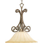 P5122-91c T--538 Pendant Biscay 1 Lighting Glass Light Crackle Shade Progress