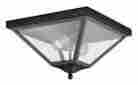 T0084 Vaxcel Nottingham 13in Outdoor Flush Mount Textured Black Ceiling Porch Lights 884656731705