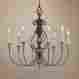 T8825000 Williams Vintage Rustic Cabin Antique Inspired Grey And Rust Chandelier