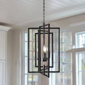 Rd3939bk Taborasee Large Outdoor Pendant Light 3-light Farmhouse Lantern Chandelier L