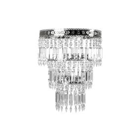 Cshmcr010 Tadpoles Fauxcrystal And Chrome Queens Crown Shade Large Chandelier Style