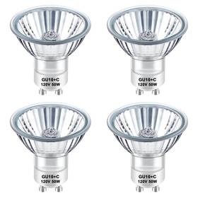 Gu10-hb-50w-4p Taiyaloo Gu10 Halogen 50w Bulbs Dimmable Mr16 C 120v For Track Recessed Ac