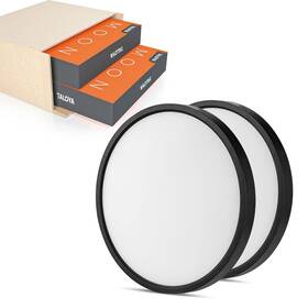 5cct Taloya 971146175621 2x 12 Inch Led Ceiling Light Black Flush Mount 200w Eq Dimmable Kitchen Room