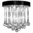 Tam-174fh-bk Tamara Dainolite Lighting Flush Mounts 17in Polished Chrome Glass 4-light 065214017459